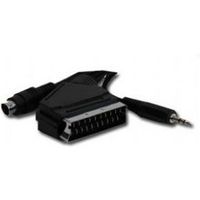 Gembird 15m, Scart/S-Video,3.5mm, M/M SCART (21-pin) S-Video (4-pin) + 3.5mm Zwart - thumbnail