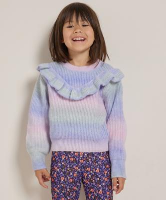 ruche trui met pastelkleuren ruche trui met pastelkleuren