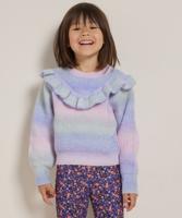 ruche trui met pastelkleuren