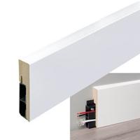 Stijlplint Blok Witfolie Kabel 18x80mm - lengte 240cm Stijlplint Blok Witfolie Kabel 18x80mm - lengte 240cm