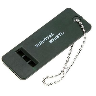 10 STKS Outdoor draagbare multi-audio Survival Whistle (Army Green)