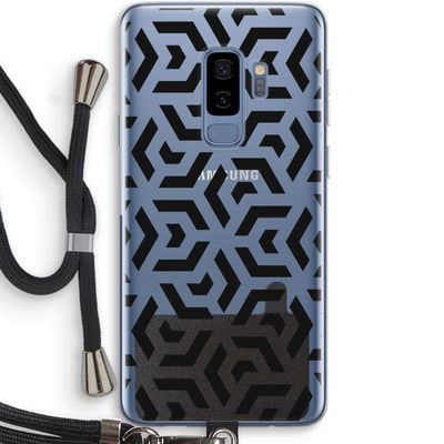 Crazy pattern: Samsung Galaxy S9 Plus Transparant Hoesje met koord