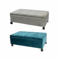 Kruk DKD Home Decor 70 x 39,5 x 24,5 cm Grijs Groen Populier (2 Stuks)