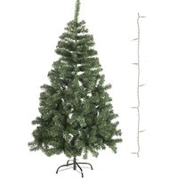 Mini kunst kerstboom 60 cm met helder witte verlichting - thumbnail