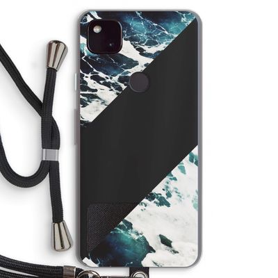 Golven: Pixel 4a 5G Transparant Hoesje met koord