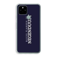 Blijve plakken in Negenduust: Google Pixel 5 Transparant Hoesje