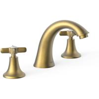 Wastafelkraan Tres Classic | Opbouw | Mengkraan | Laag model | 2-hendels | Rond | Oud messing mat