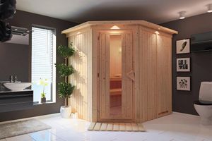 Karibu | Siirin Sauna met Dakkraag | Energiesparende Deur