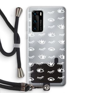Eye pattern #3: Huawei P40 Transparant Hoesje met koord