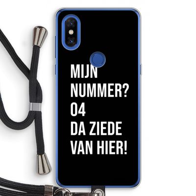 Da ziede van hier - Zwart: Xiaomi Mi Mix 3 Transparant Hoesje met koord