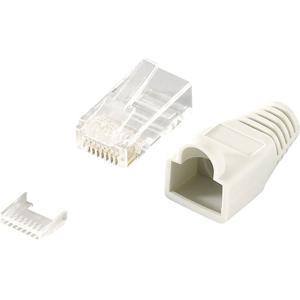 LogiLink MP0023 RJ45-connector, Cat 6 Stekker, recht Aantal polen: 8P8C Grijs 100 stuk(s)