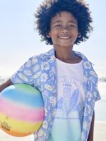Jongensshirt Dip & Dye blauwgroen