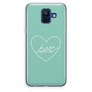 Best heart pastel: Samsung Galaxy A6 (2018) Transparant Hoesje