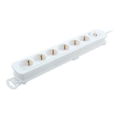 Stopcontactenstrip 6 Tomas met Interruptor TM Electron 3680 W