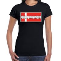 Denemarken / Denmark landen t-shirt zwart dames