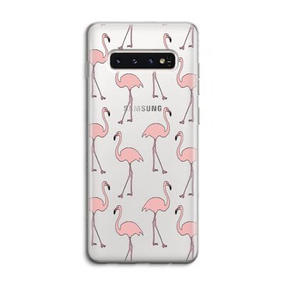 Anything Flamingoes: Samsung Galaxy S10 4G Transparant Hoesje