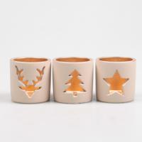 Theelichthouder crème Ø8,5cm