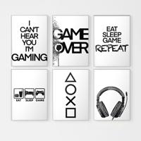 Posters - EAT SLEEP GAME / set van 6