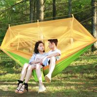 1-2 persoon buiten muggen net parachute hangmat Camping opknoping slapende bed Swing draagbare dubbele stoel 260 x 140cm