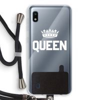 Queen zwart: Samsung Galaxy A10 Transparant Hoesje met koord