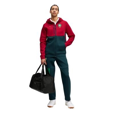 PUMA Marokko Pumatech Trainingspak Hooded 2026-2028 Rood Donkergroen PUMA Marokko Pumatech Trainingspak Hooded 2026-2028 Rood Donkergroen