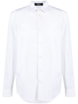 Versace chemise boutonnée en coton popeline - Blanc