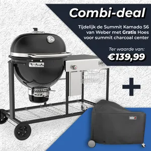 Weber Summit Kamado S6 Kamado-barbecue/grill Ketel Houtskool (brandstof) Zwart