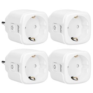 Smart wifi tussenstekker, 16A, 3680W, 4 pack Alecto Wit