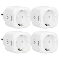 Smart wifi tussenstekker, 16A, 3680W, 4 pack Alecto Wit