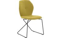 Goossens Excellent Eetkamerstoel Manzini groen stof leuning, modern design