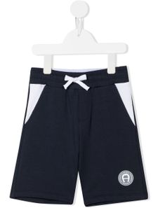 Aigner Kids short à patch logo - Bleu