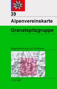 Wandelkaart 39 Alpenvereinskarte Granatspitzgruppe | Alpenverein