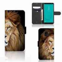 Samsung Galaxy J6 2018 | Telefoonhoesje | Met pasjeshouder | Leeuw