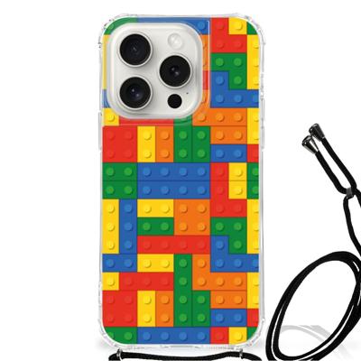 iPhone 15 Pro Doorzichtige Silicone Hoesje Blokken iPhone 15 Pro Doorzichtige Silicone Hoesje Blokken