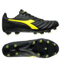 Diadora Brasil Elite 2 LT LP12 FG - Zwart/Fluo Yellow - thumbnail