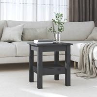 Salontafel 35x35x40 cm massief grenenhout grijs - thumbnail