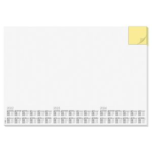 Bureaulegger van papier 59.5 x 41 cm met kalender design memo white