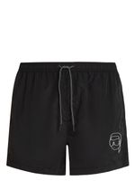 Karl Lagerfeld short de bain Ikon - Noir