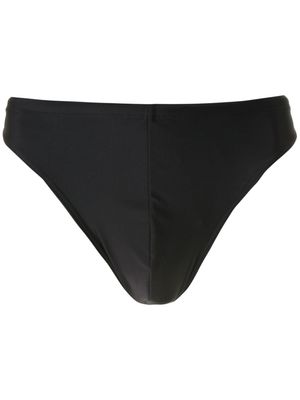 Amir Slama slip de bain à plaque logo - Noir