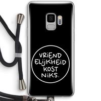 Vriendelijkheid: Samsung Galaxy S9 Transparant Hoesje met koord