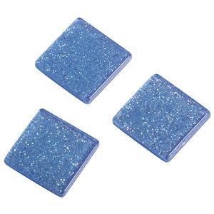 205x stuks Acryl glitter mozaiek steentjes blauw 1 x 1 cm   -