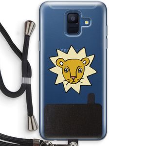 Kleine leeuw: Samsung Galaxy A6 (2018) Transparant Hoesje met koord