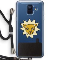 Kleine leeuw: Samsung Galaxy A6 (2018) Transparant Hoesje met koord
