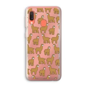 Alpacas: Samsung Galaxy A20e Transparant Hoesje
