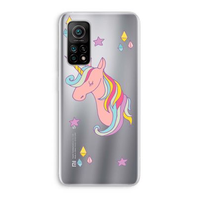 Roze eenhoorn: Xiaomi Mi 10T 5G Transparant Hoesje
