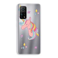 Roze eenhoorn: Xiaomi Mi 10T 5G Transparant Hoesje