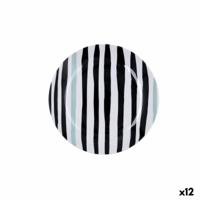 Dessertbord Bidasoa Zigzag Multicolour Keramisch 19 cm Strips (12 Stuks)