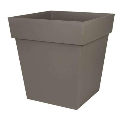 EDA Toscane vierkante pot - 50 cm - 87 L - Taupe