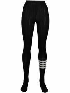 Thom Browne collants ajourés à détail 4 bandes signature - Noir