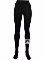 Thom Browne collants ajourés à détail 4 bandes signature - Noir Thom Browne collants ajourés à détail 4 bandes signature - Noir